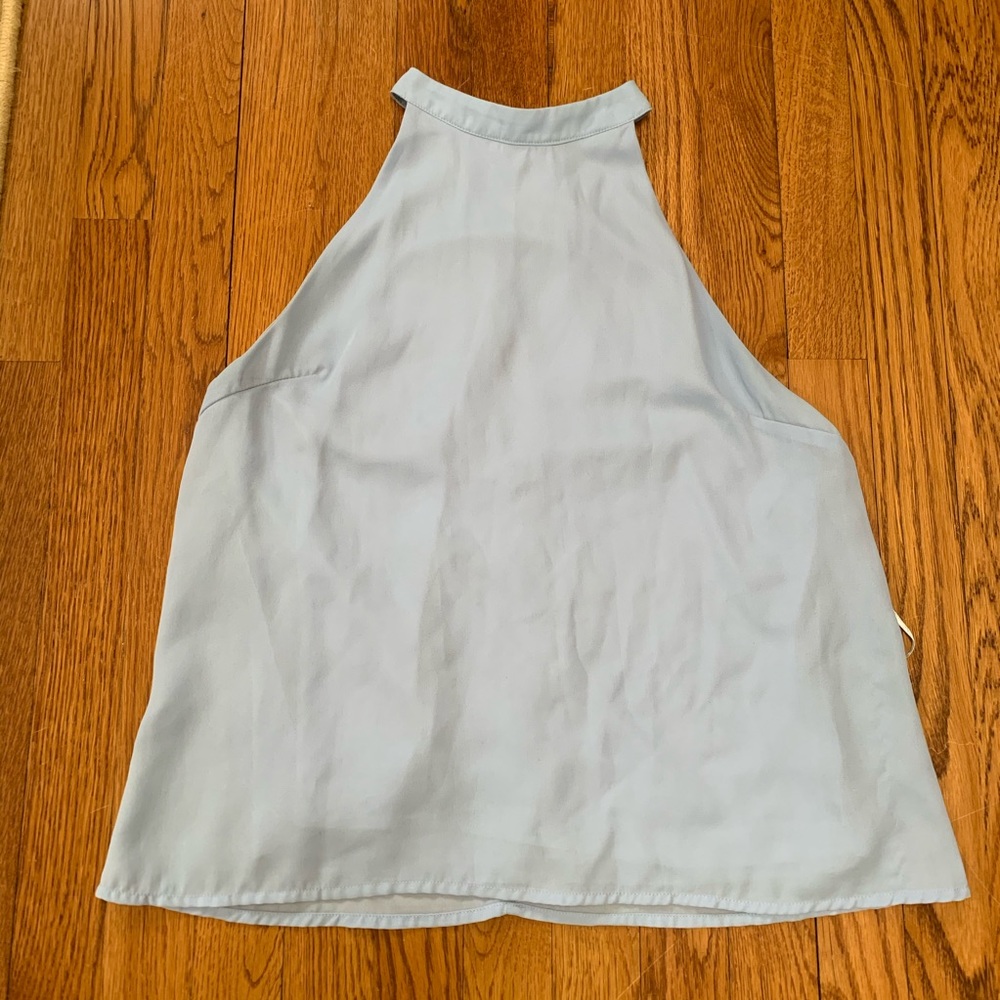 Light Blue High Neck Blouse